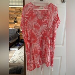 Cleobella Coral Palm Print Women's Swim Cover-Up.